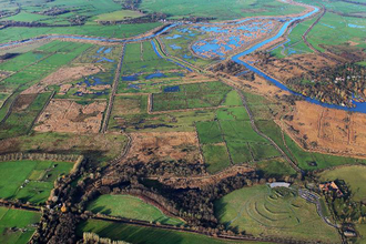 Aerial view of Carlton Marshes - Mike Page Photography