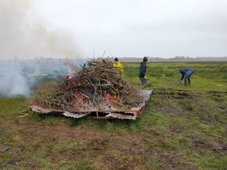 Fire sled at Caste Marshes, Lewis Yates