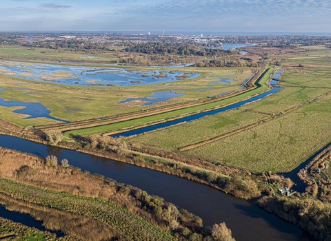 Petos Marsh aerial drone footage