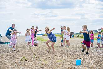 Family beach Suffolk Wildlife Trust