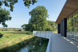 Outdoor seating area will be here on the decking overlooking the marshes