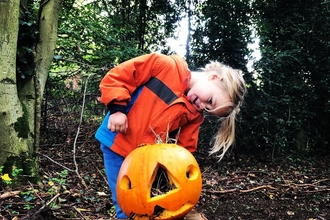 Pumpkin hunt at Wild Tots 