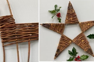 Festive willow decorations