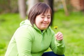 lady holding a flower