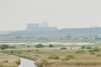 Sizewell C from Dunwich Heath