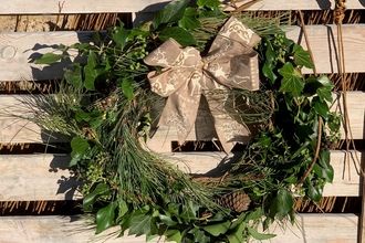 Christmas wreath with a bow