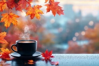 Coffee and Autumn leaves