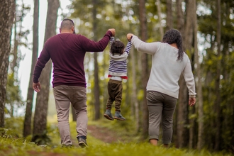 People walking in nature