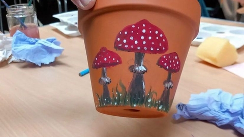 mothers day plant pot painting