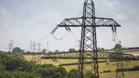 Pylons in the English countryside