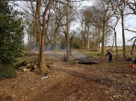 Fire sledge at Market Weston Fen - Debs Crawford